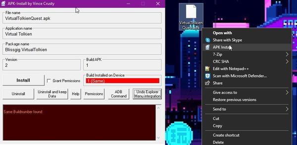 Oculus Quest APK破解游戏包安装器（APK Installer）- Oculus Quest游戏安装工具
