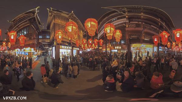【360° VR】上海,中国。世界上人口最多的城市。8k航拍视频