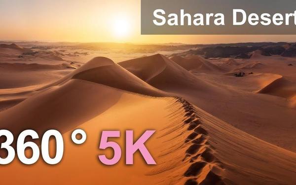 【360° VR】阿尔及利亚撒哈拉沙漠。 5K航拍360度视频