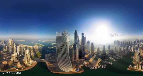 【360° VR】阿联酋(阿拉伯联合酋长国)。4k航拍视频
