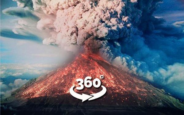 【360° VR】飞跃爆发火山