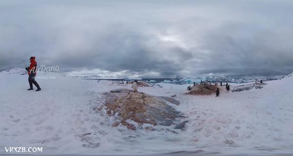 【360° VR】南极洲。第一部分。4K航拍视频