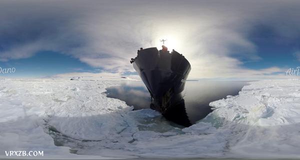 【360° VR】南极洲。第一部分。4K航拍视频