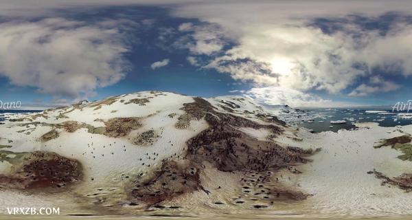 【360° VR】南极洲。第一部分。4K航拍视频